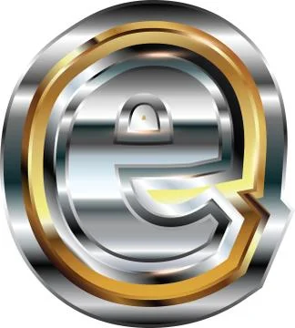 Fancy font letter e Stock Illustration