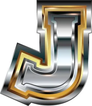 Fancy font letter j Stock Illustration