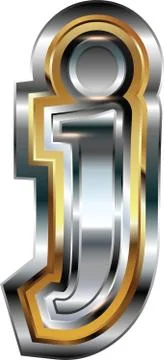 Fancy font letter j Stock Illustration