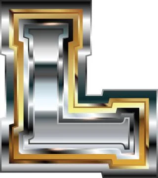 Fancy font letter l Stock Illustration