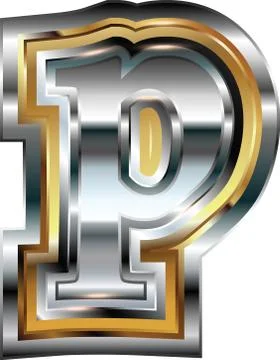 Fancy font letter p Stock Illustration
