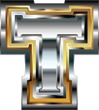 Fancy font letter t Stock Illustration