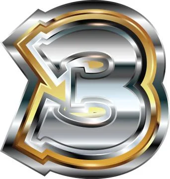 Fancy font number 3 Stock Illustration