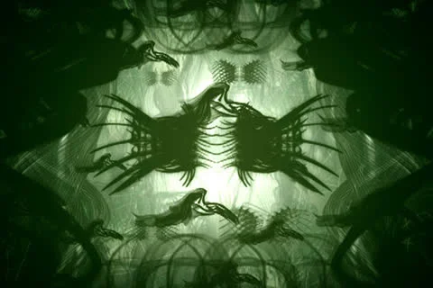 Fancy Forest With Unknown Creatures 库存影片 25099366