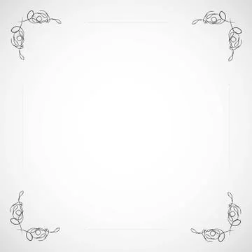 Fancy frame border with decorative ornament. Vector illustration Stock Illustration