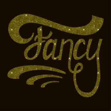 Fancy gold lettering. Stock Illustration