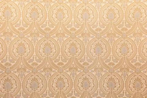 Fancy gold wallpaper background texture material structure full frame front.. Stock Photos