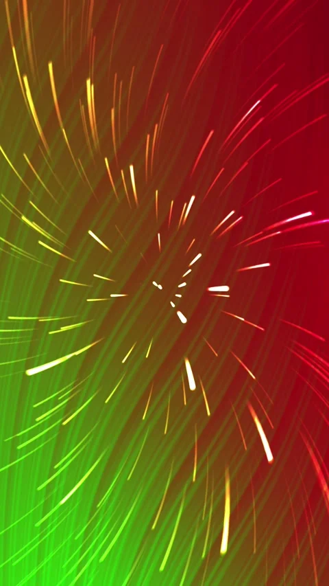 Fancy Green Red Light Streaks Swirling Effect Seamless Loop Vertical Stock Footage 310347220