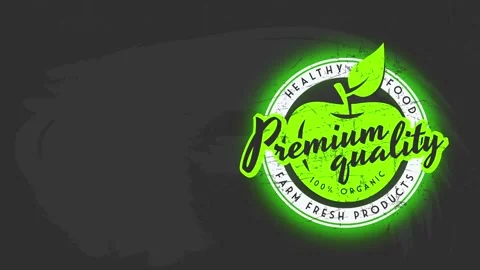 Fancy healthy organic fruit performance with retro texture letters on black Stock Footage 130670790