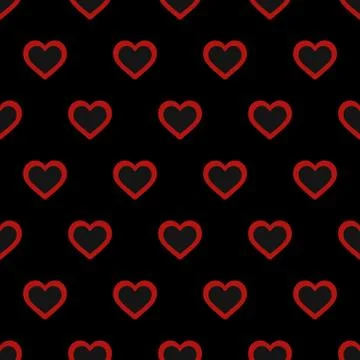 Fancy heart shape seamless repeat pattern vector background. Illustrazione stock