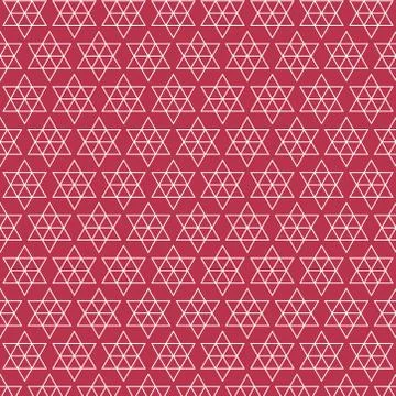 Fancy hexagonal linear star seamless design illustration. abstract geometric  Stock Illustration