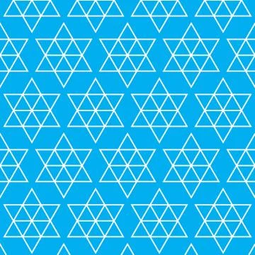 Fancy hexagonal linear star seamless design illustration. abstract geometric  Stock Illustration