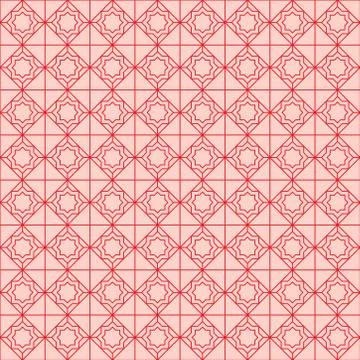 Fancy hexagonal linear star seamless design illustration. abstract geometric  Stock Illustration