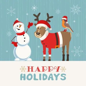 Fancy Holiday poster Stock Illustration