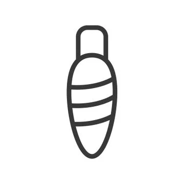 Fancy Led light bulb, Merry Christmas theme set 1, outline editable stroke pi Stock Illustration