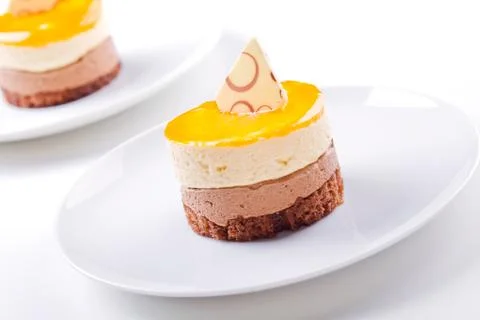 Fancy lemon cake Stock Photos