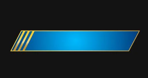 Fancy lower third in high resolution. Cool-designed blue and gold color low.. Stock Illustration