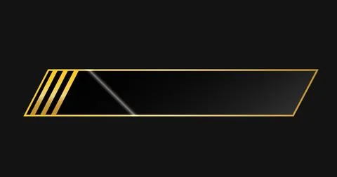 Fancy lower third high resolution. Cool-designed golden lower third in high.. Stock Illustration