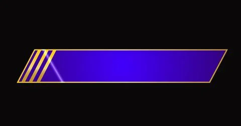 Fancy lower third in high resolution. Cool-designed purple and gold color l.. Stock Illustration