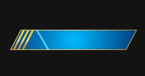 Fancy lower third in high resolution. Cool-designed blue and gold color low.. Stock Illustration
