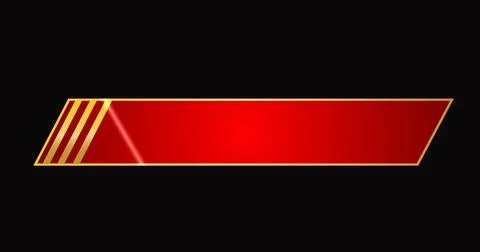 Fancy lower third in high resolution. Cool-designed red and gold color lowe.. Stock Illustration