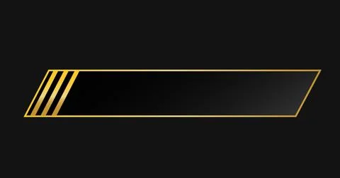Fancy lower third high resolution. Cool-designed golden lower third in high.. Stock Illustration