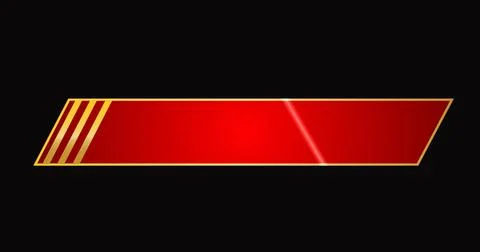 Fancy lower third in high resolution. Cool-designed red and gold color lowe.. Stock Illustration