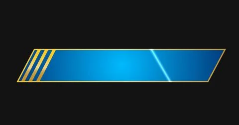 Fancy lower third in high resolution. Cool-designed blue and gold color low.. Stock Illustration