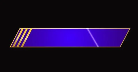 Fancy lower third in high resolution. Cool-designed purple and gold color l.. Stock Illustration