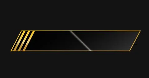 Fancy lower third high resolution. Cool-designed golden lower third in high.. Stock Illustration
