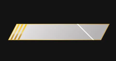 Fancy lower third high resolution. Cool-designed golden lower third in high.. Stock Illustration