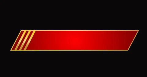 Fancy lower third in high resolution. Cool-designed red and gold color lowe.. Stock Illustration