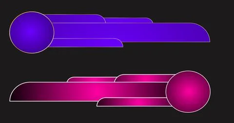 Fancy lower third pack in high resolution. Cool-designed pink and purple co.. Stock Illustration