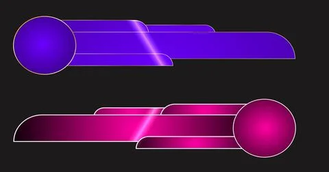 Fancy lower third pack in high resolution. Cool-designed pink and purple co.. Stock Illustration