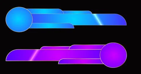 Fancy lower third pack in high resolution. Cool-designed blue and purple co.. Stock Illustration