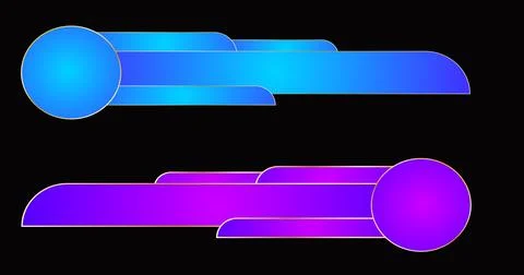 Fancy lower third pack in high resolution. Cool-designed blue and purple co.. Stock Illustration
