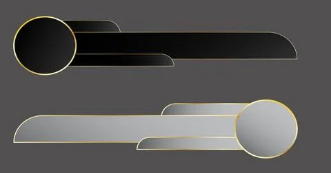 Fancy lower third pack high resolution. Cool-designed golden lower third pa.. Stock Illustration