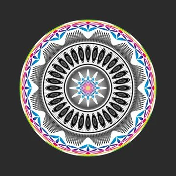 Fancy mandala design Stock Illustration