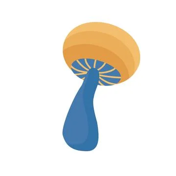 Fancy mushroom icon isolated vector illustration. Clipart. Stock Illustration