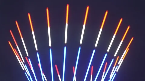 Fancy neon light at night. Video stock 93507518
