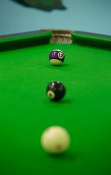 Fancy nine-ball billiards Stock Photos