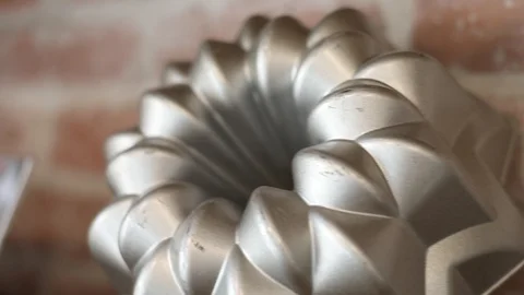 Fancy Pastry Cake Pans Stock Footage 129045778