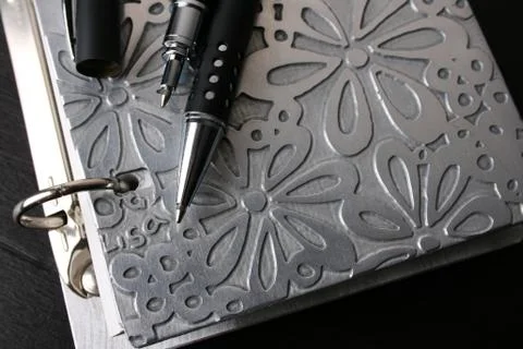 Fancy Pen on File Stock Photos