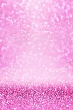 Fancy Pink Glitter Sparkle Background for Birthday, Princess or Wedding Stock Photos