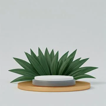 A fancy podium on a white background for product display Stock Photos