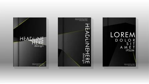 Fancy polygon cover pattern background design. yellow triangle line Stock Illustration