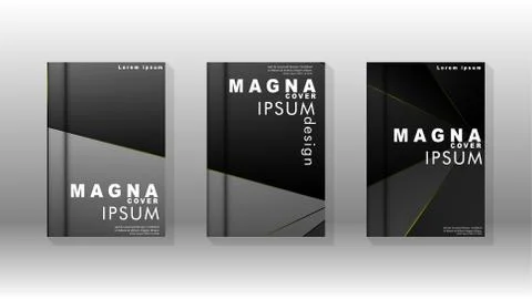 Fancy polygon cover pattern background design. yellow triangle line Stock Illustration