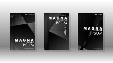 Fancy polygon cover pattern background design. yellow triangle line Stock Illustration