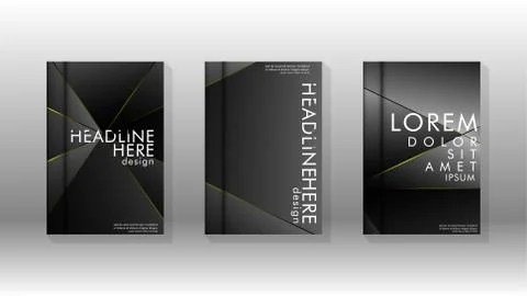 Fancy polygon cover pattern background design. yellow triangle line 스톡 일러스트