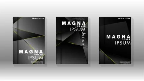 Fancy polygon cover pattern background design. yellow triangle line Stock Illustration